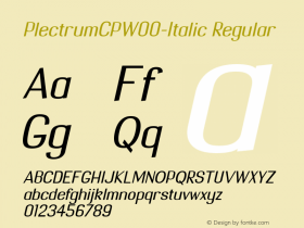 PlectrumCP-Italic