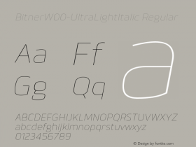 Bitner-UltraLightItalic