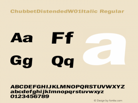 ChubbetDistended-Italic