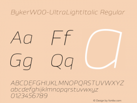 Byker-UltraLightItalic