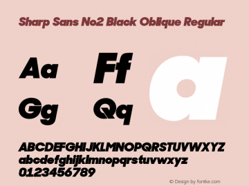 Sharp Sans No2 Black Oblique