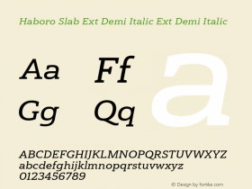 Haboro Slab Ext Demi Italic