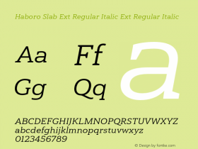 Haboro Slab Ext Regular Italic