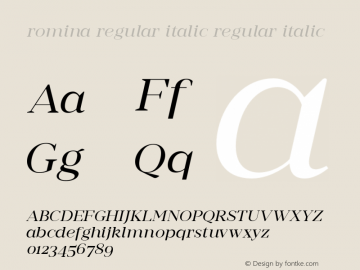 romina regular italic