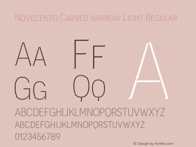 Novecento Carved narrow Light