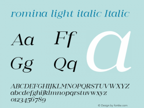 romina light italic