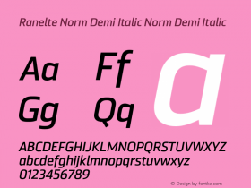 Ranelte Norm Demi Italic