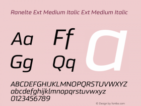 Ranelte Ext Medium Italic