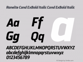 Ranelte Cond ExBold Italic