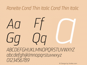 Ranelte Cond Thin Italic