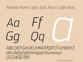 Ranelte Norm Light Italic