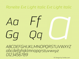 Ranelte Ext Light Italic