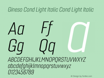 Gineso Cond Light Italic