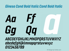 Gineso Cond Bold Italic