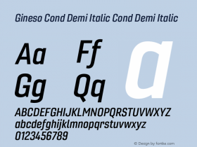 Gineso Cond Demi Italic