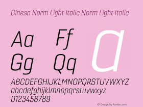 Gineso Norm Light Italic