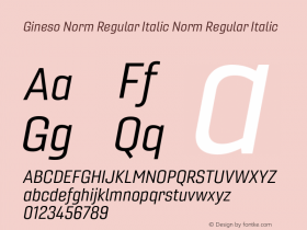 Gineso Norm Regular Italic