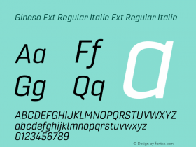 Gineso Ext Regular Italic