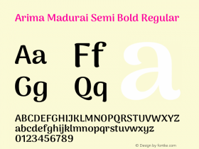 Arima Madurai Semi Bold