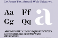 Le Jeune Text Stencil Web