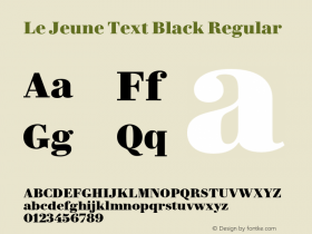 Le Jeune Text Black