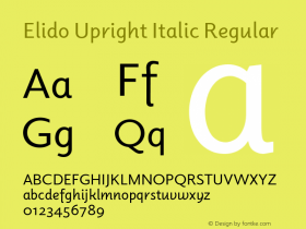 Elido Upright Italic