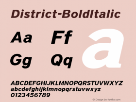 District-BoldItalic