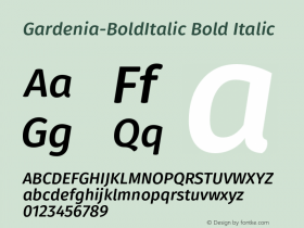 Gardenia-BoldItalic