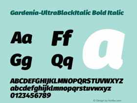 Gardenia-UltraBlackItalic