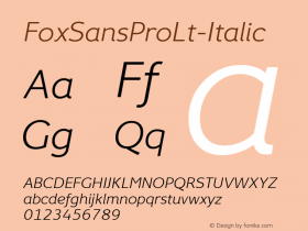 FoxSansProLt-Italic