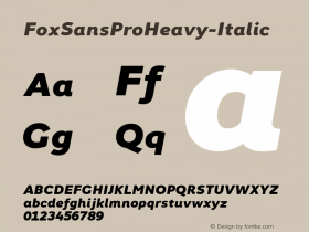 FoxSansProHeavy-Italic