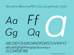 WoodfordBournePRO-ExtraLightItalic