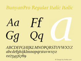 BunyanPro Regular Italic