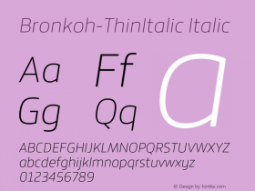 Bronkoh-ThinItalic