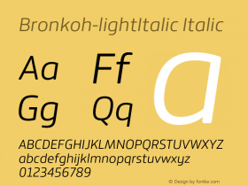 Bronkoh-lightItalic