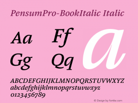 PensumPro-BookItalic