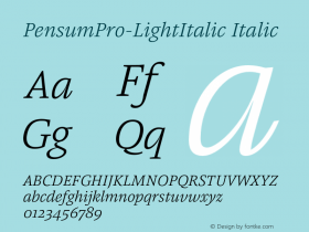 PensumPro-LightItalic