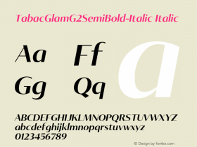 TabacGlamG2SemiBold-Italic