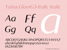 TabacGlamG3-Italic