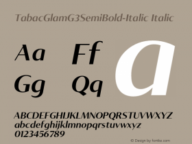 TabacGlamG3SemiBold-Italic