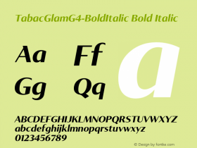 TabacGlamG4-BoldItalic