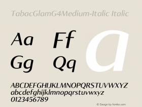 TabacGlamG4Medium-Italic