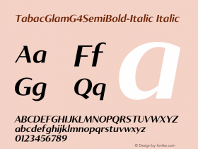 TabacGlamG4SemiBold-Italic