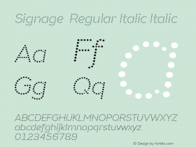 Signage Regular Italic