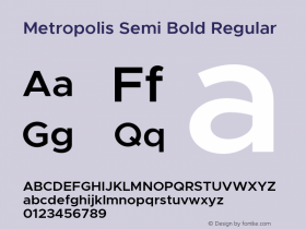Metropolis Semi Bold