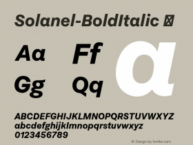 Solanel-BoldItalic