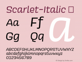 Scarlet-Italic