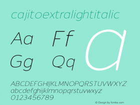 cajitoextralightitalic