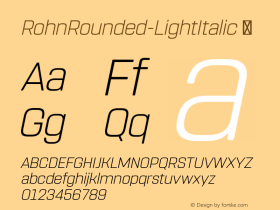 RohnRounded-LightItalic