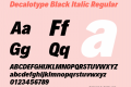 Decalotype Black Italic